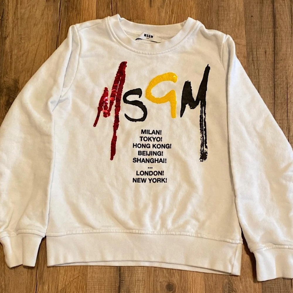 MSGM Kids Logo Embellished Sweatshirt
